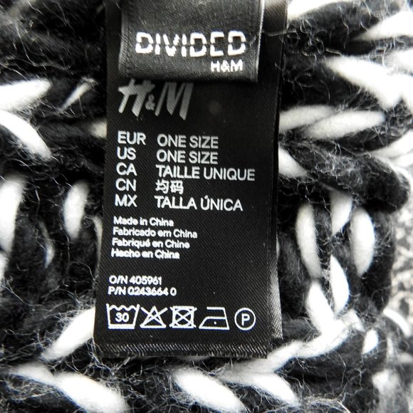 NWT H&M Divided Winter Head Scarf Wrap Chunky Thick Knit - Picture 8 of 8
